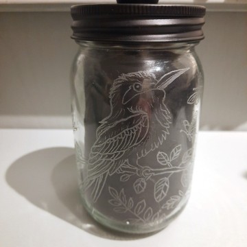 gravure pot met kaarsen