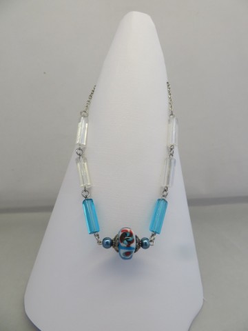 turquoise glas kraal