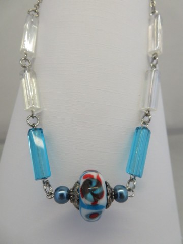 turquoise glas kraal