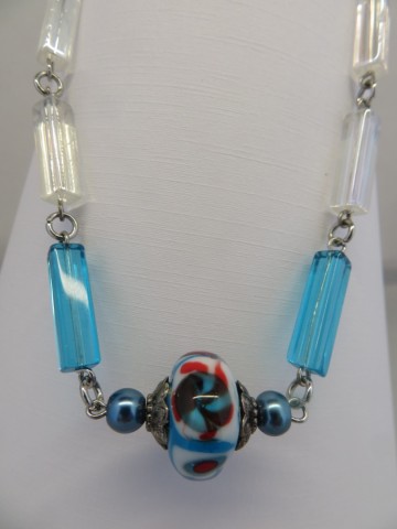 turquoise glas kraal