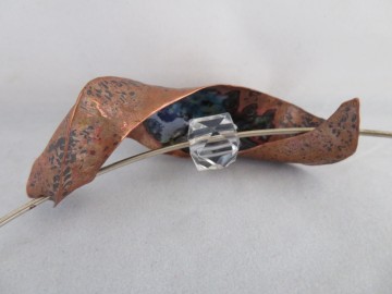 ketting met koper gesmede hanger