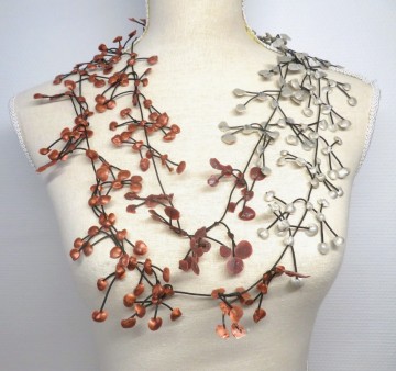 latex ketting koper zilver