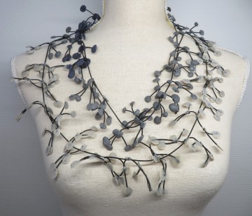 rubber ketting grijs zilver