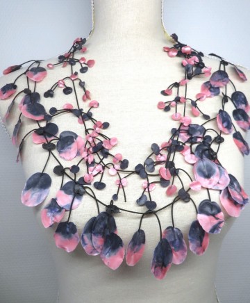 rubber ketting paars rose