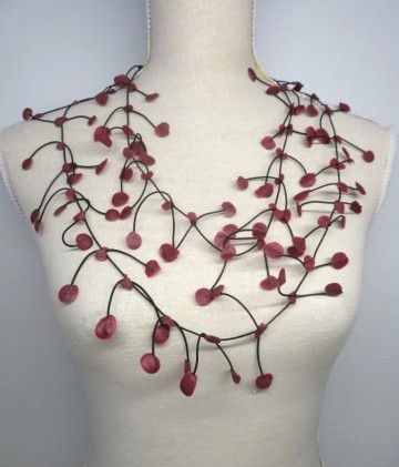 rubber ketting cherry rood