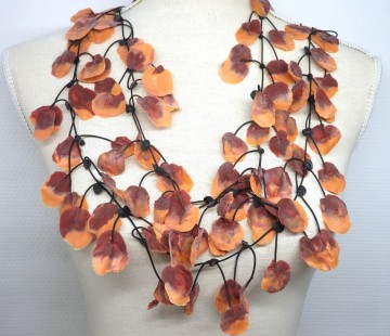 rubber ketting koper oranje