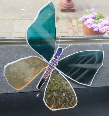 glas vlinder tiffany