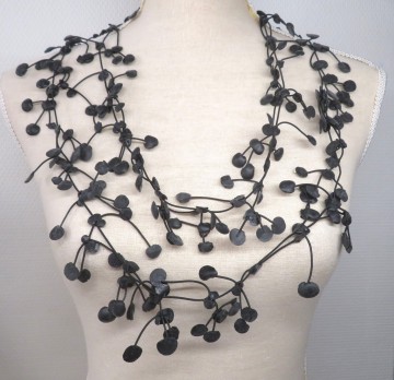 rubber ketting bolletjes zwart