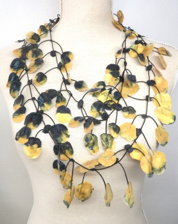 rubber ketting zwart goud
