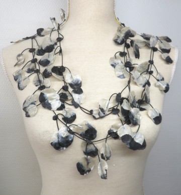ketting rubber zwart zilver