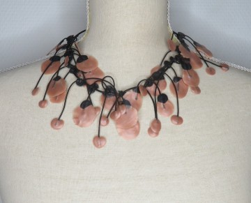 Korte ketting rose rubber