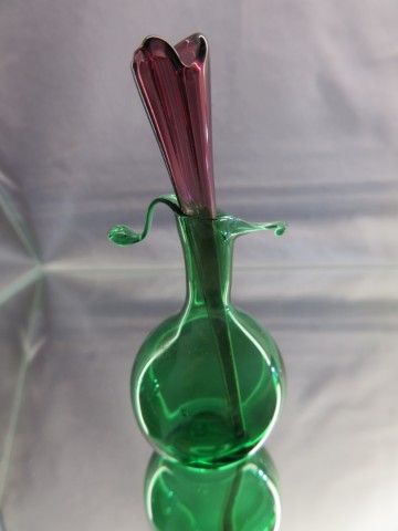 glas geblazen uniek flesje 66 0